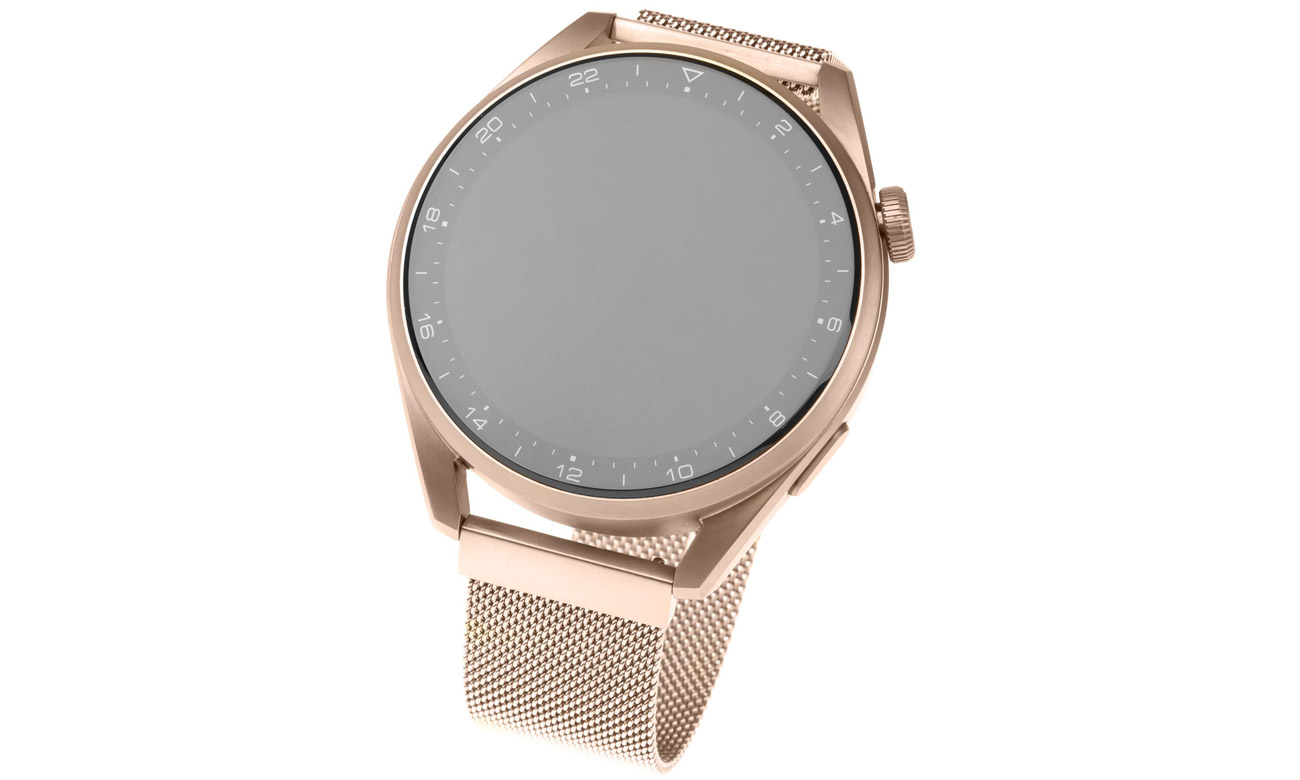 FIXED Mesh Strap für Smartwatch (20 mm) Roségold in Gebrauch