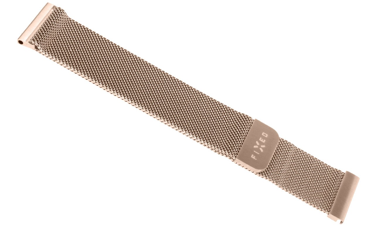 FIXED Mesh Strap für Smartwatch (20 mm) Roségold - Verschluss