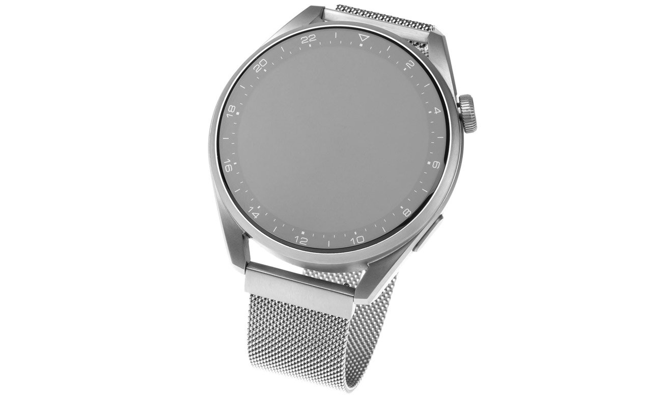 FIXED Mesh Strap für Smartwatch (20 mm) Silber im Einsatz