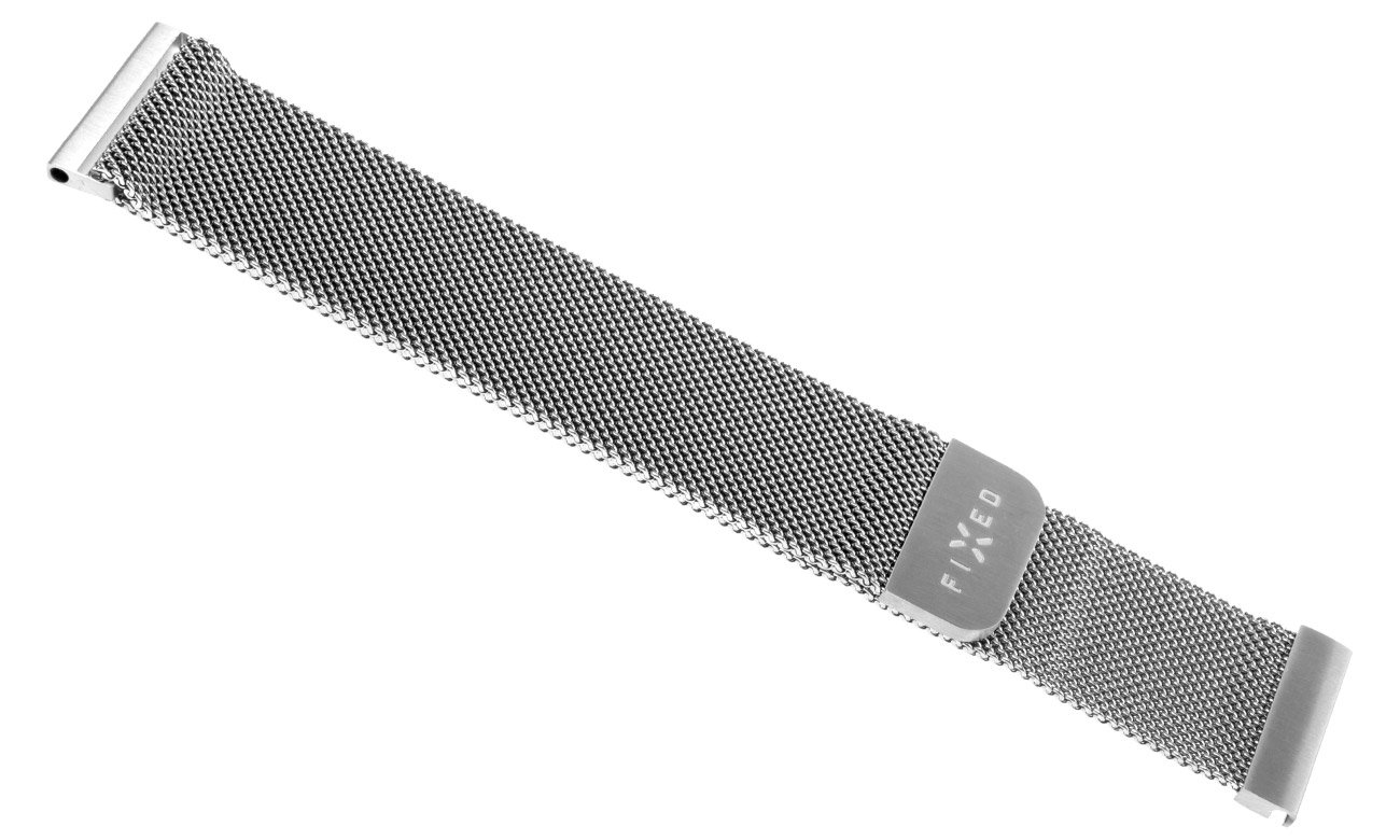 FIXED Mesh Strap für Smartwatch (20 mm) Silber - Verschluss