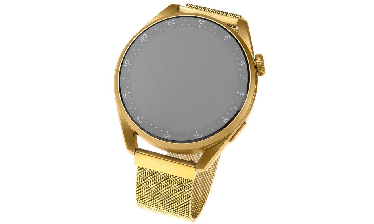 FIXED Mesh Strap für Smartwatch (22 mm) Gold im Einsatz