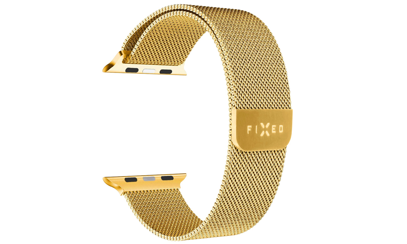 Pasek FIXED Mesh Strap do Apple Watch Gold - Widok ogólny