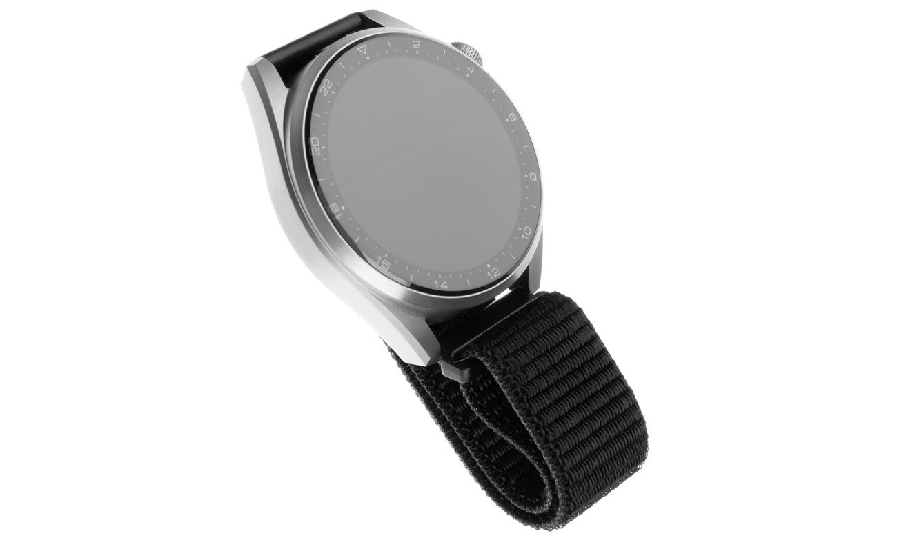 FIXED Nylon Strap für Smartwatch (22mm) breit schwarz