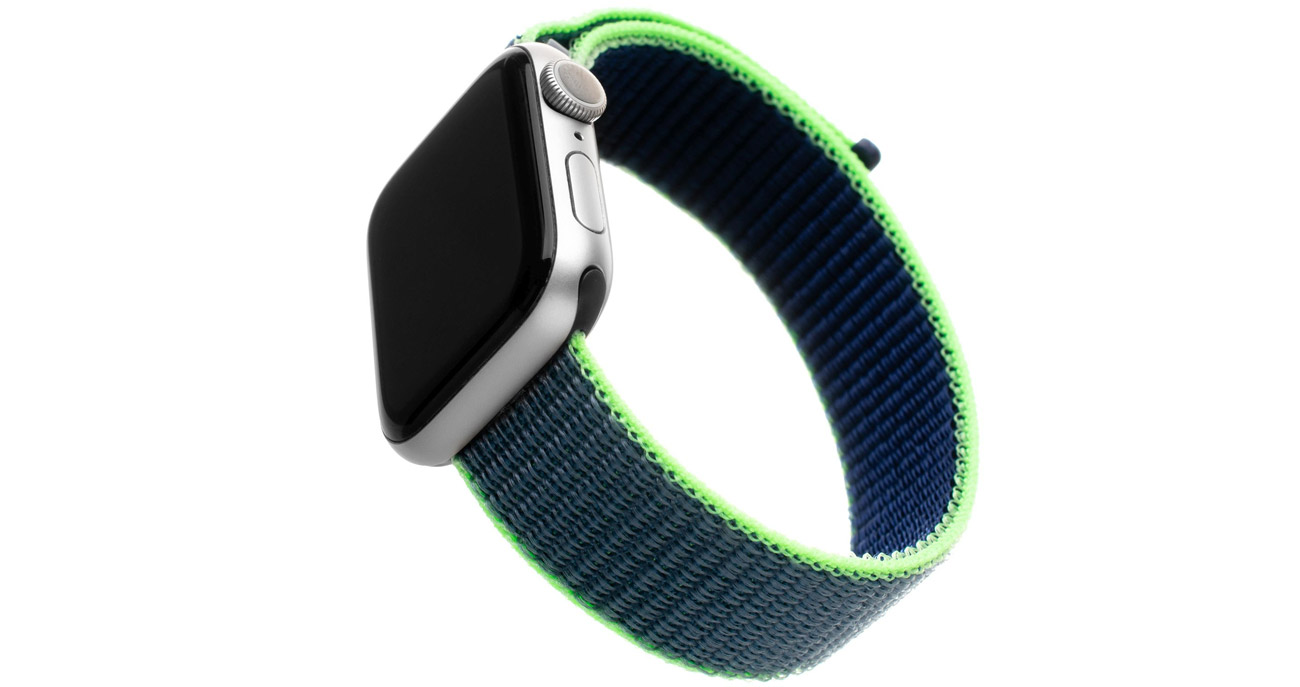 FIXED Nylon Strap für Apple Watch neonblau