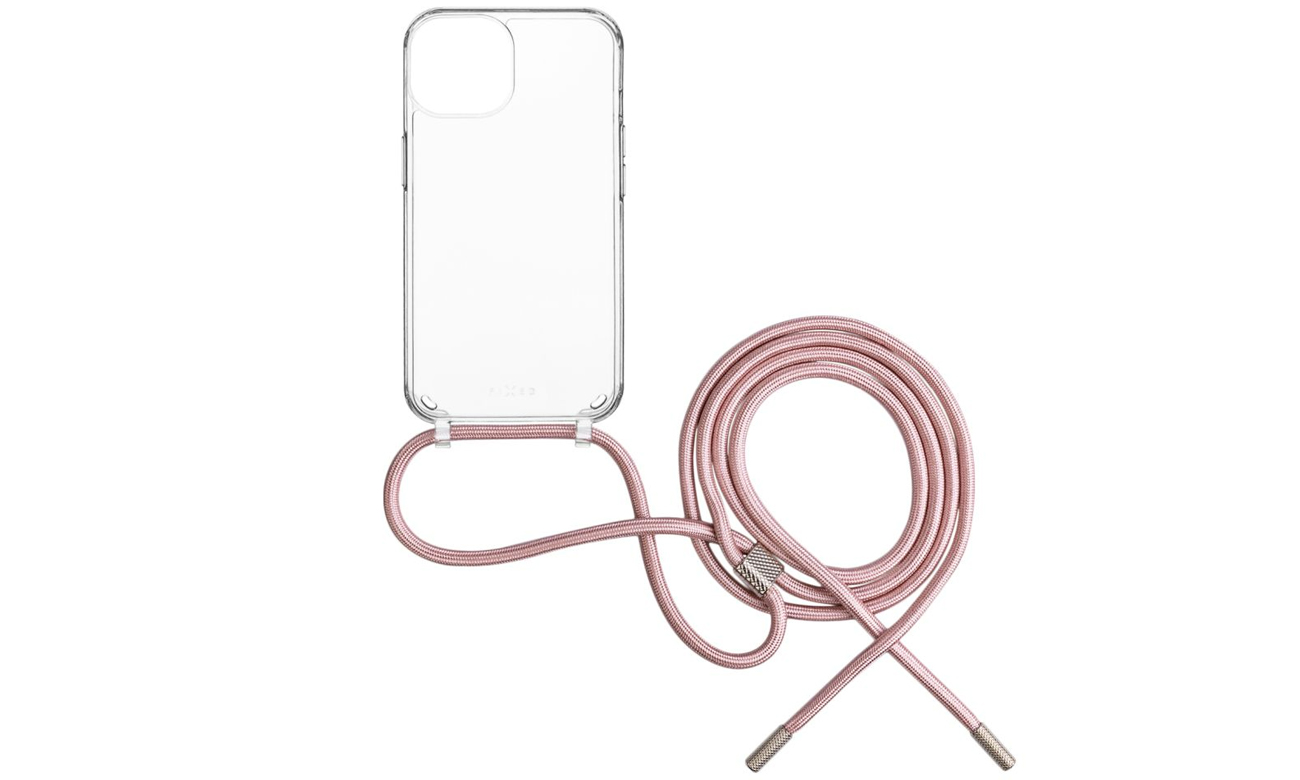 Etui FIXED Pure Neck für iPhone 15 Pro pink