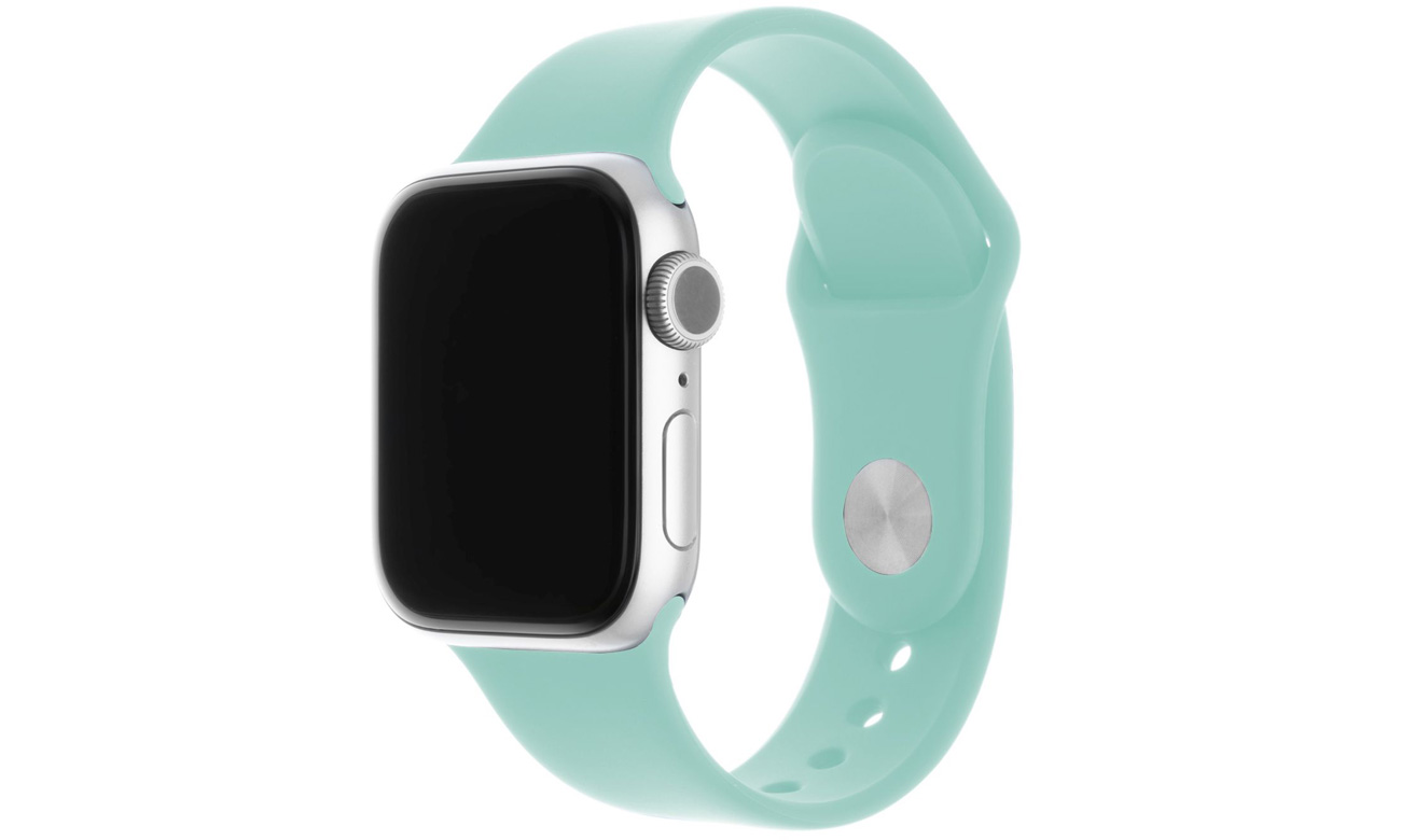 Zestaw silikonowych pasków FIXED Silicone Strap Set do Apple Watch Deep green w użyciu