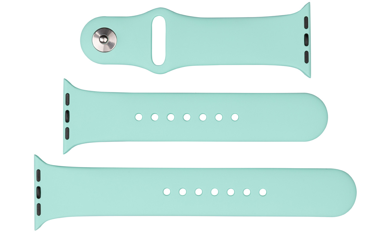 Zestaw silikonowych pasków FIXED Silicone Strap Set do Apple Watch Deep green - Widok ogólny