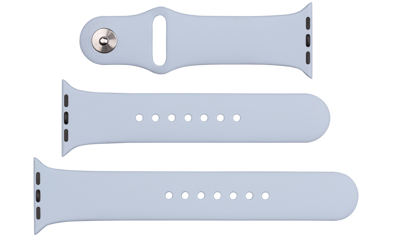 FIXED Silicone Strap Set für Apple Watch Light blue - Gesamtansicht