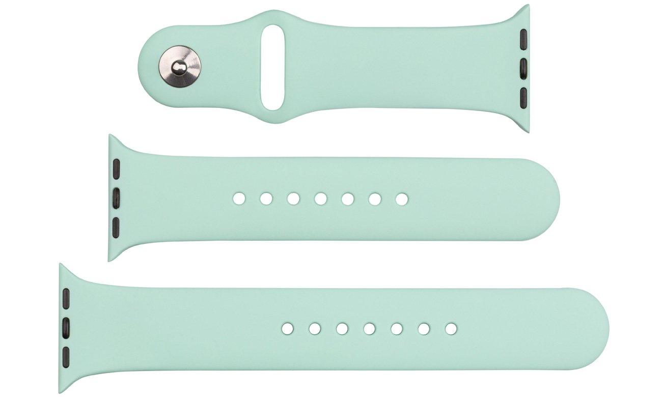 Zestaw silikonowych pasków FIXED Silicone Strap Set do Apple Watch Light green - Widok ogólny