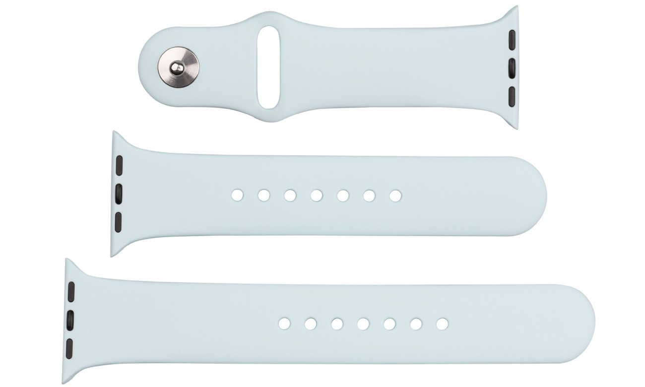 Zestaw silikonowych pasków FIXED Silicone Strap Set do Apple Watch Light turquoise - Widok ogólny