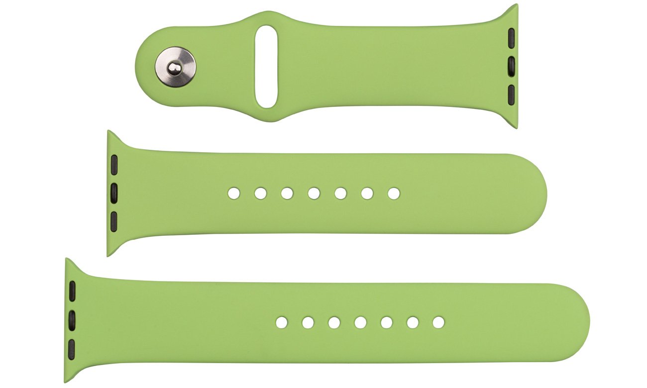 Zestaw silikonowych pasków FIXED Silicone Strap Set do Apple Watch Menthol - Widok ogólny