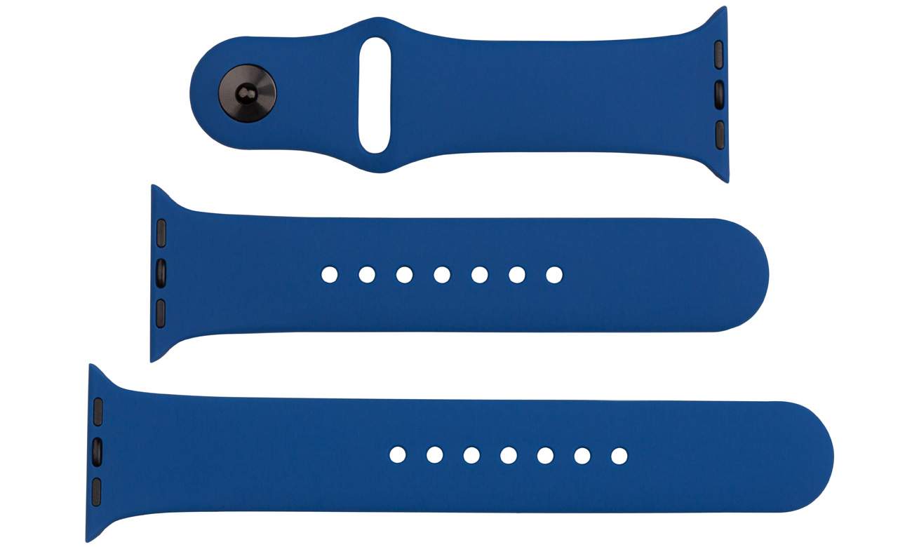 Zestaw silikonowych pasków FIXED Silicone Strap Set do Apple Watch Royal blue - Widok ogólny