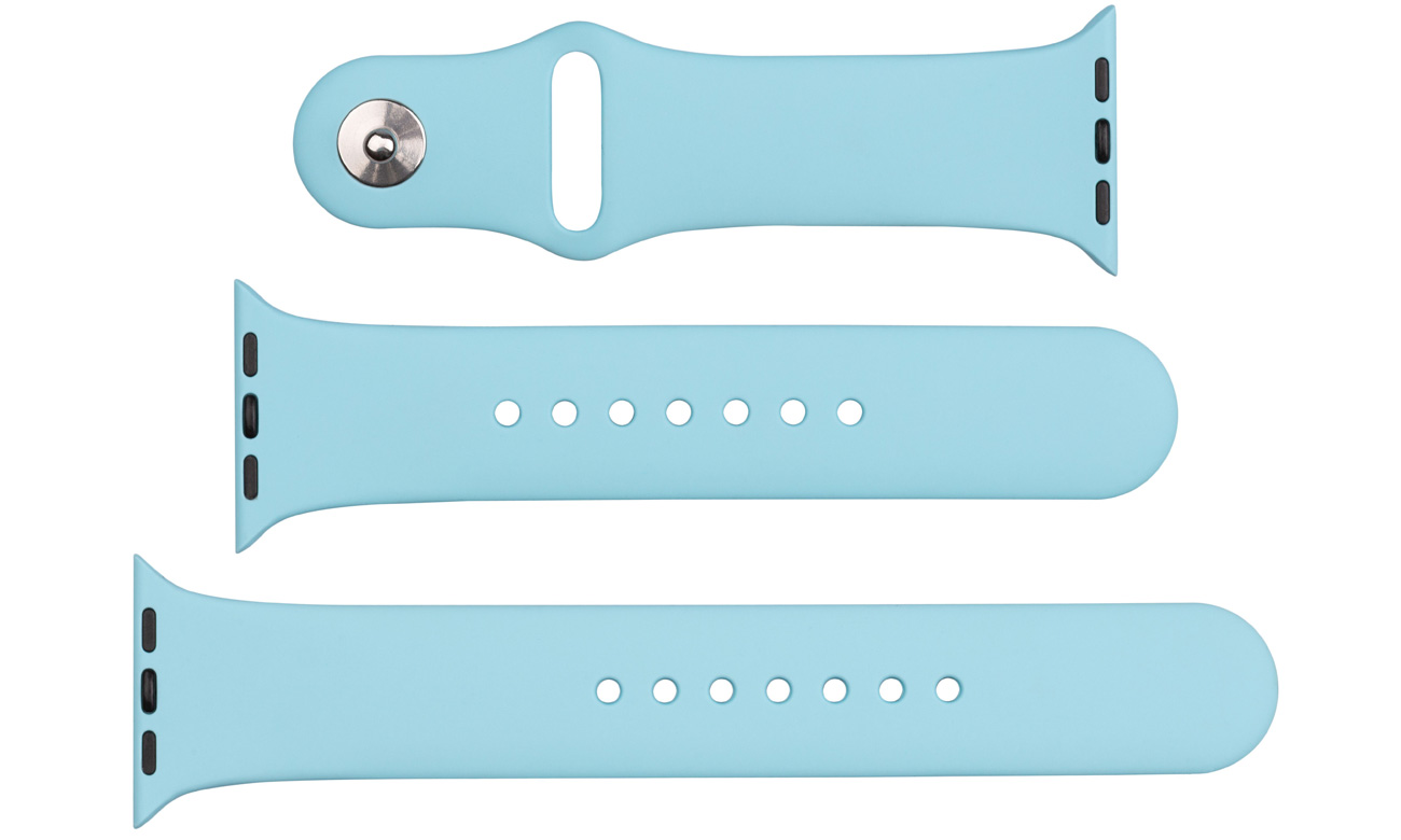 Zestaw silikonowych pasków FIXED Silicone Strap Set do Apple Watch Turquoise - Widok ogólny