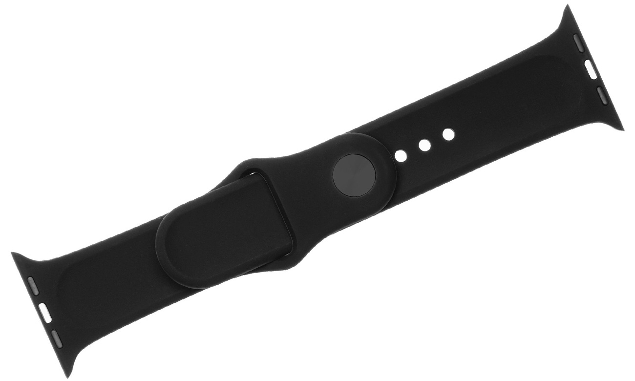 Zestaw silikonowych pasków FIXED Silicone Strap Set do Apple Watch Black - Widok ogólny