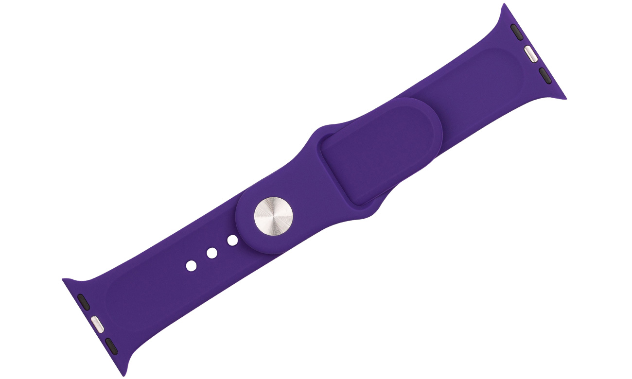 Set aus Silikonarmbändern FIXED Silicone Strap Set für Apple Watch Dunkelviolett - Gesamtansicht