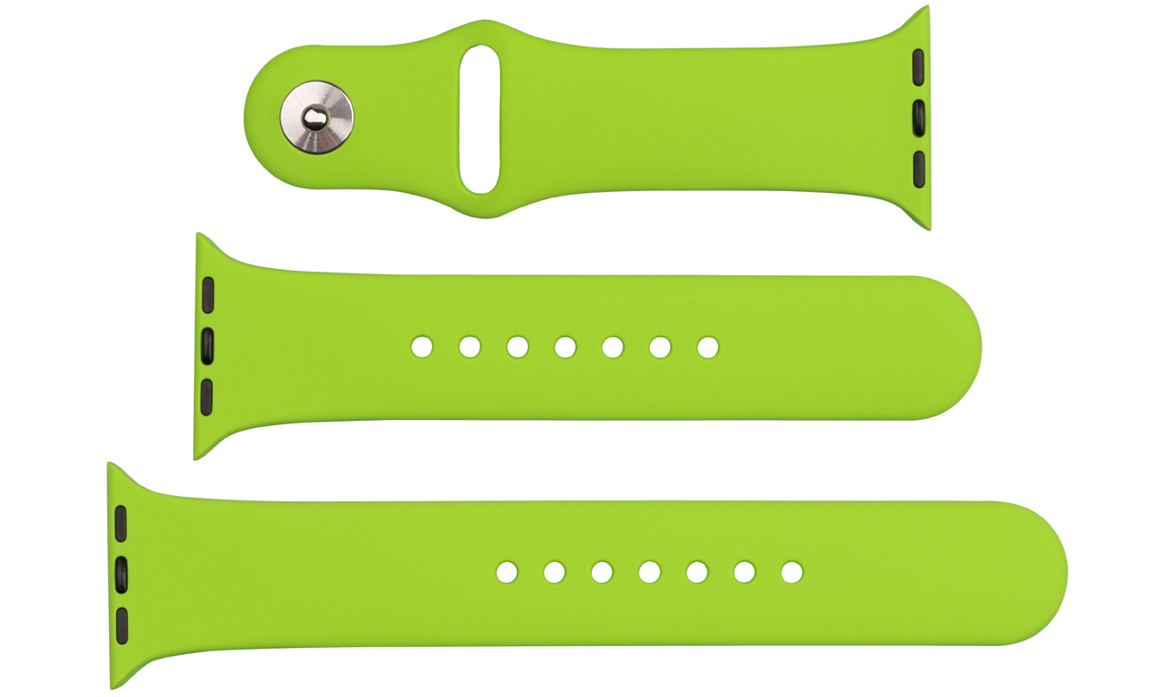 Zestaw silikonowych pasków FIXED Silicone Strap Set do Apple Watch Green - Widok ogólny