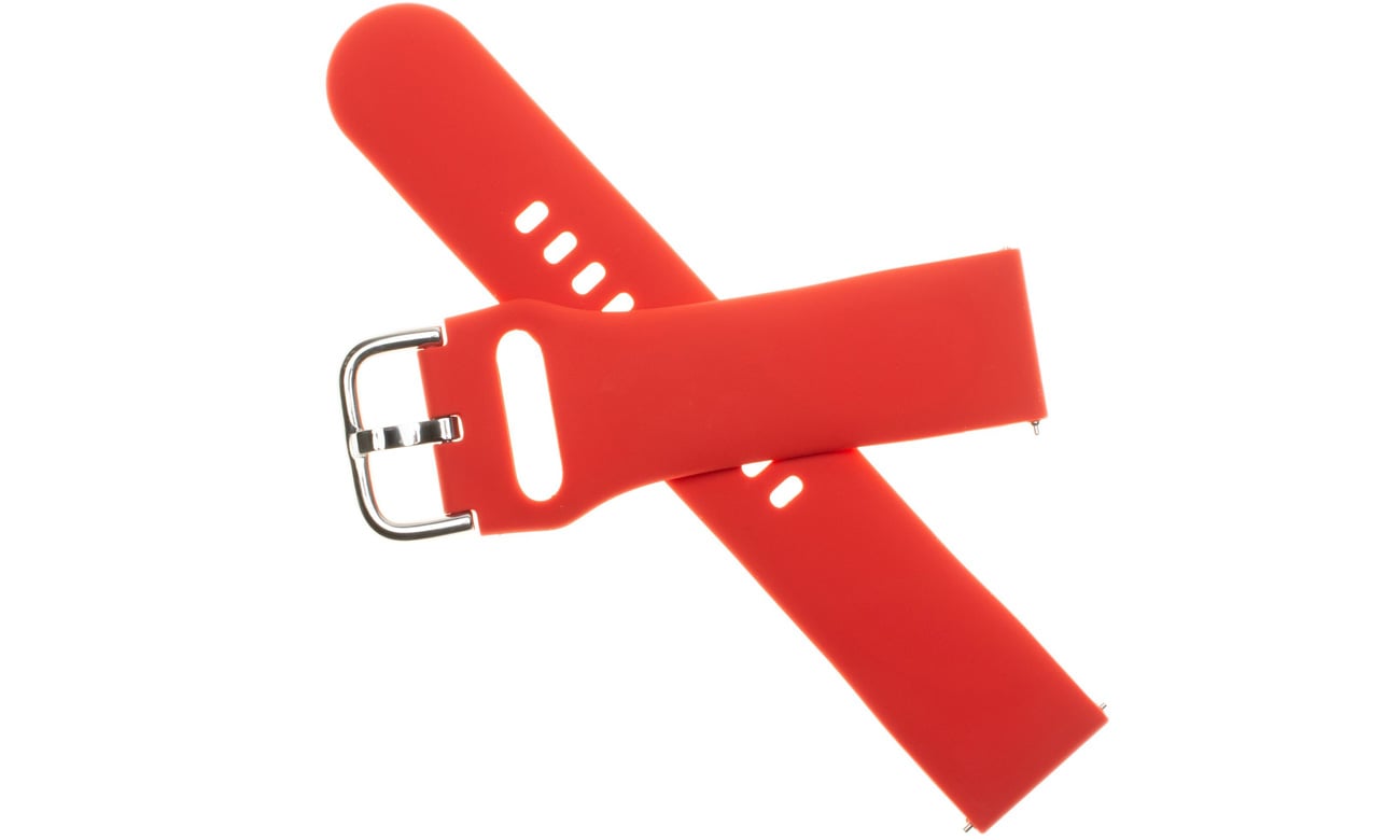 Pasek FIXED Silicone Strap do smartwatch (20 mm) Red - Widok ogólny