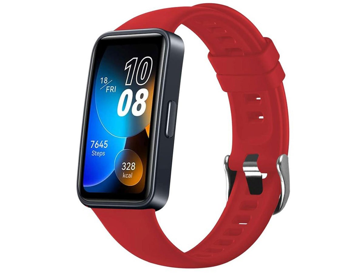 FIXED Silicone Strap for Huawei Band 8/9/10 red