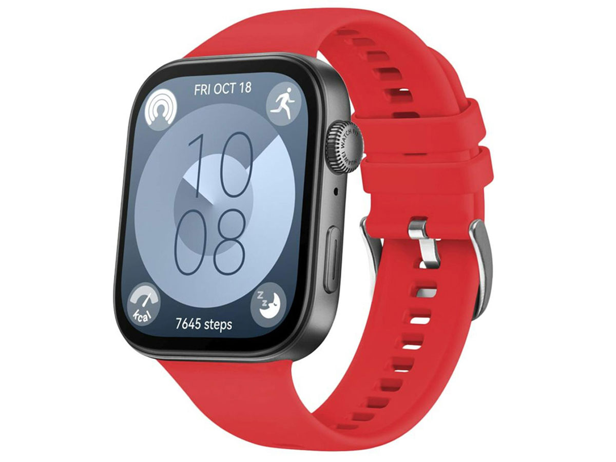 FIXED Silicone Strap for Huawei Watch FIT 3 red