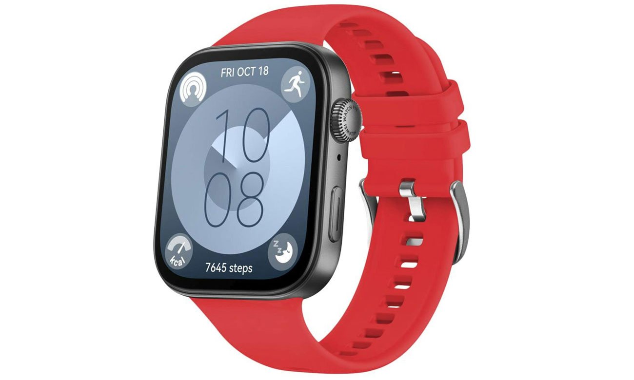 FIXED Silicone Strap for Huawei Watch FIT 3 red