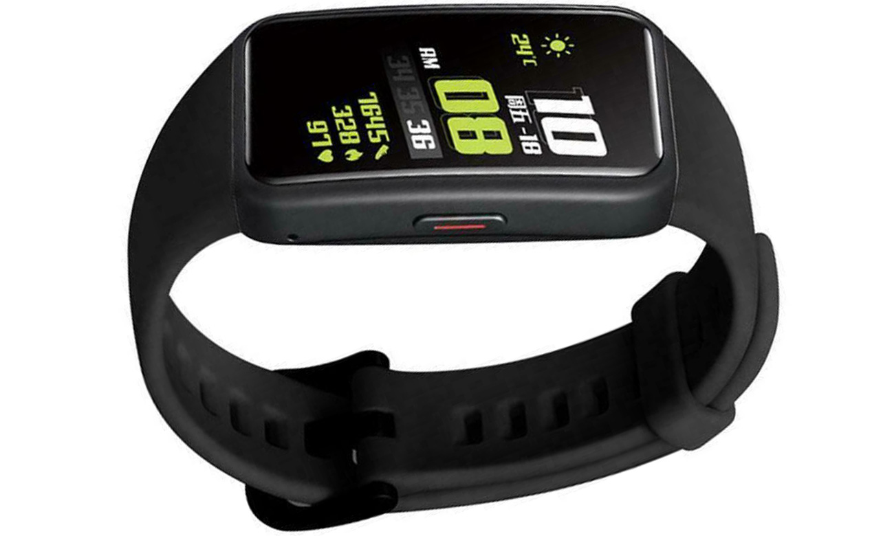 Pasek FIXED Silicone Strap do Huawei Band 6 Black w użyciu