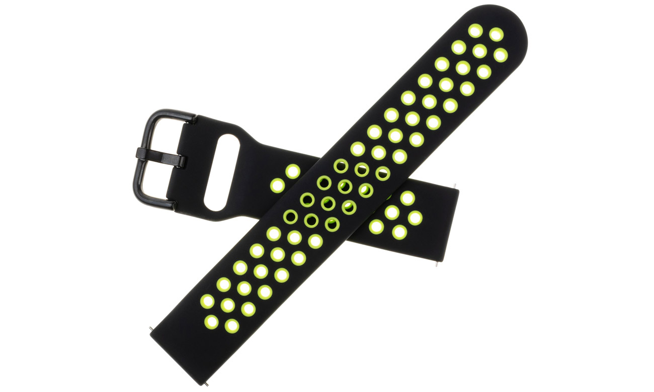 Pasek FIXED Sport Silicone Strap do smartwatch (22 mm) Black-clamp - Widok ogólny