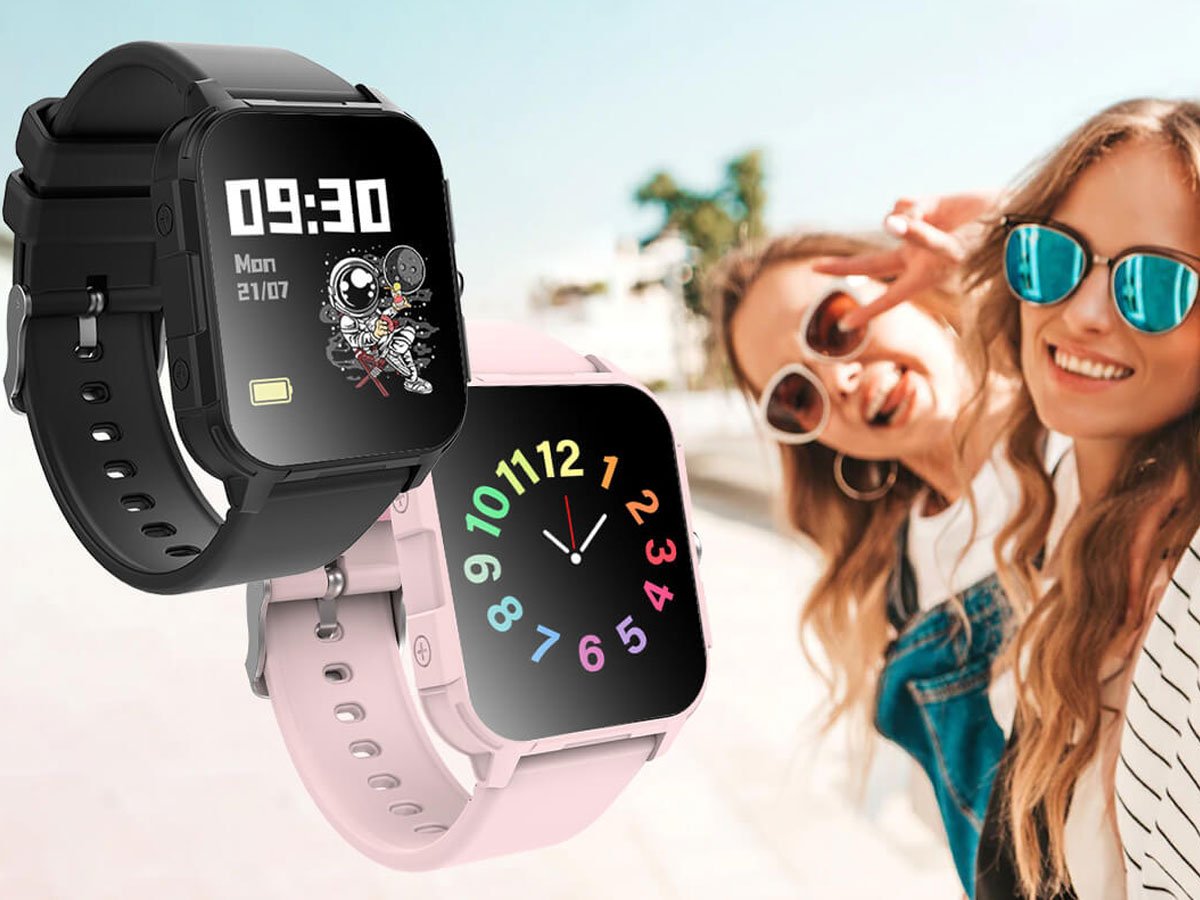 Smartwatch Forever IGO 2 JW-150 czarny i różowy