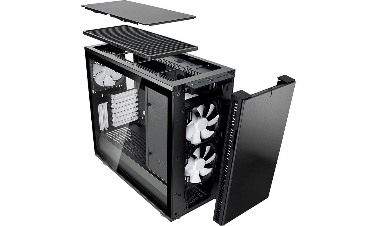 Fractal Design Define R6C Black Tempered Glass Przód i tył