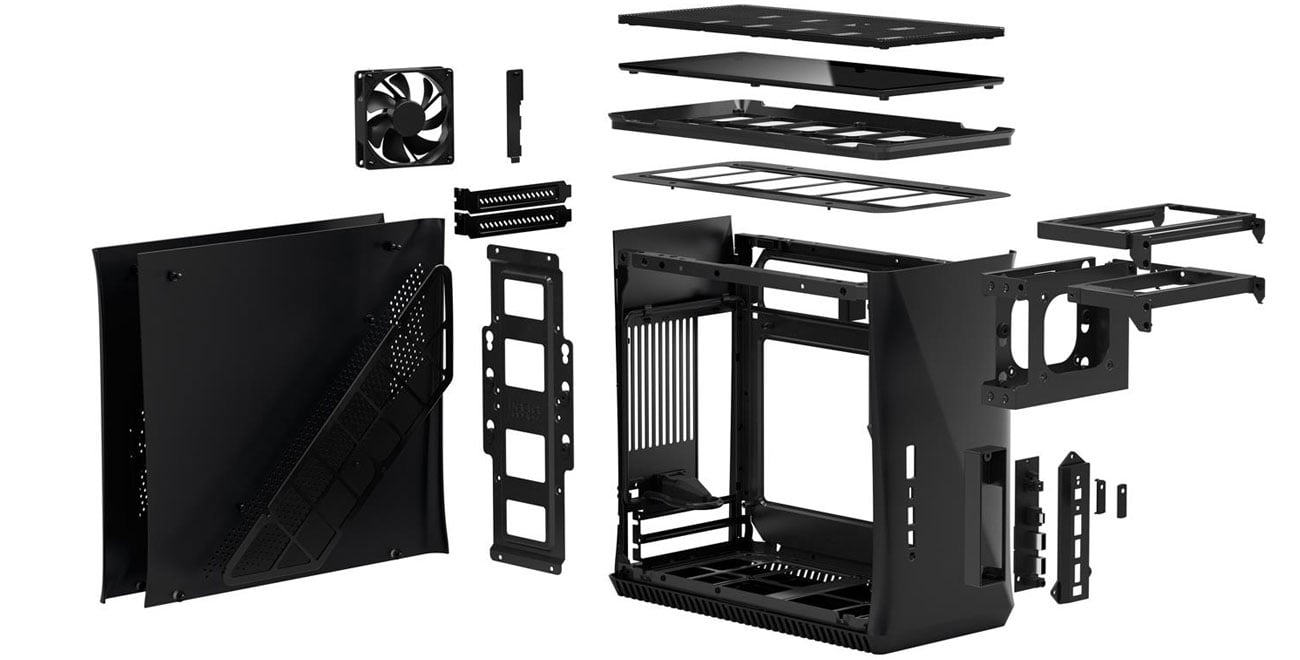 Fractal Design Era ITX Carbon - TG konstrukcja