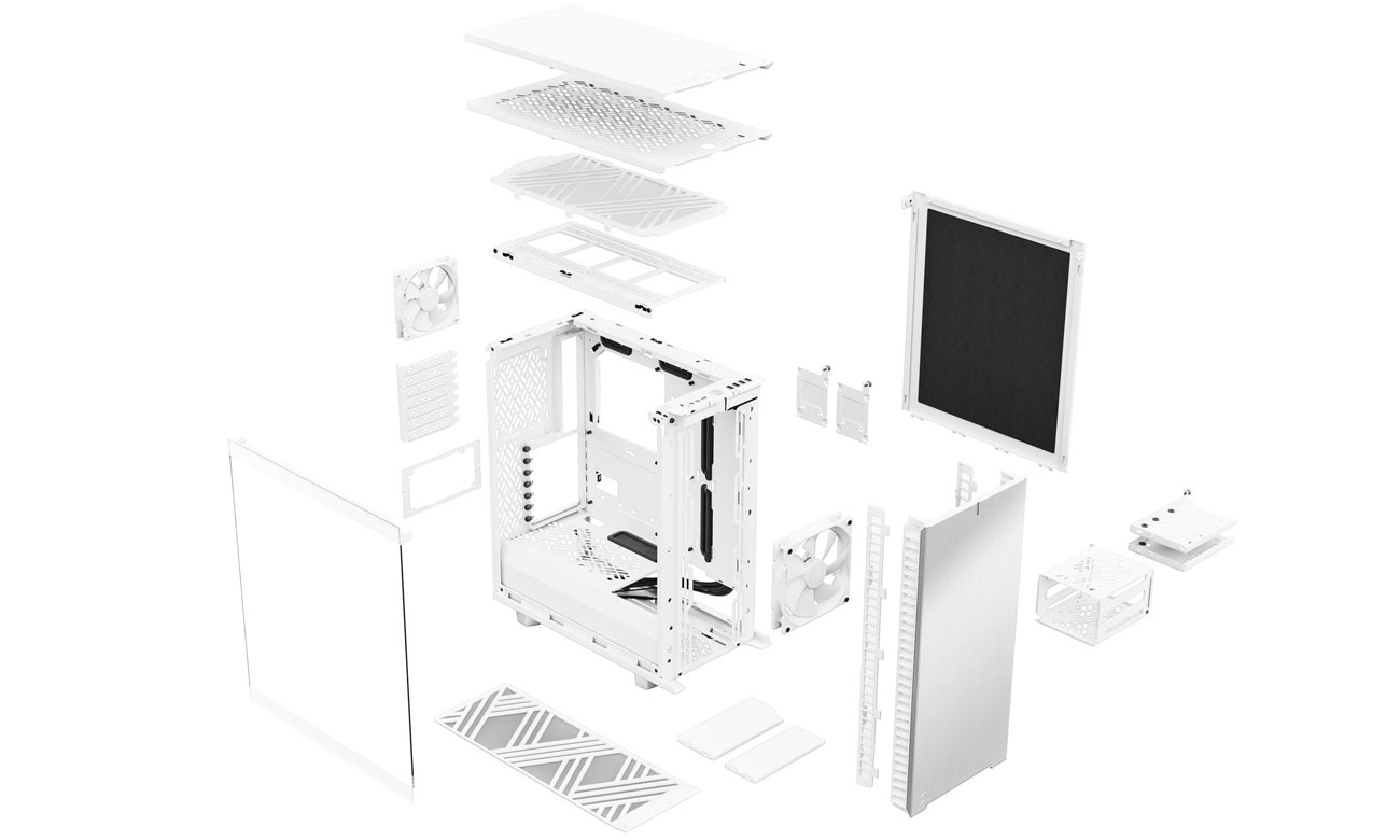 Fractal Design Define 7 Compact TG Biała konstrukcja