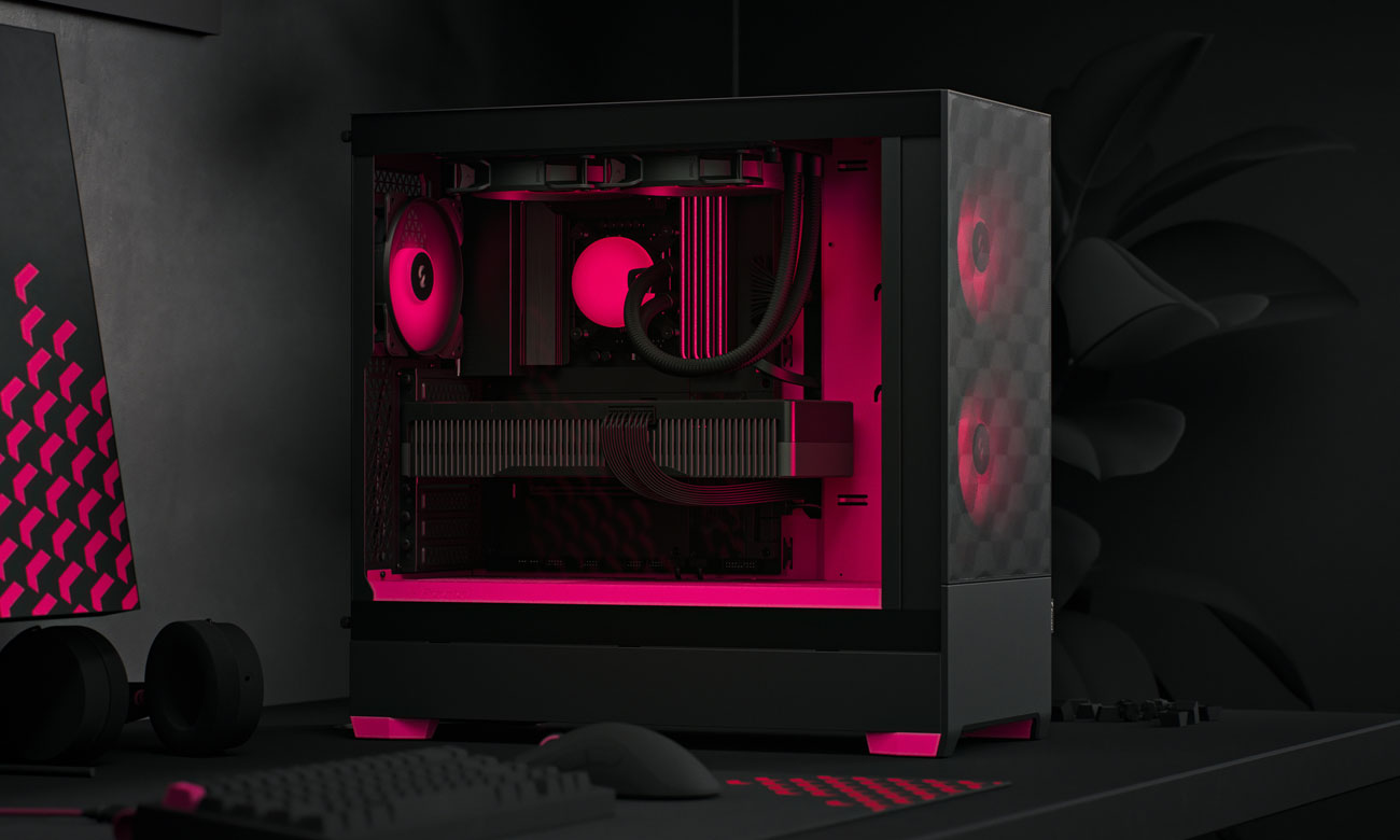 Fractal Design Pop Air RGB Magenta Core TG Clear Tint Gehäuse