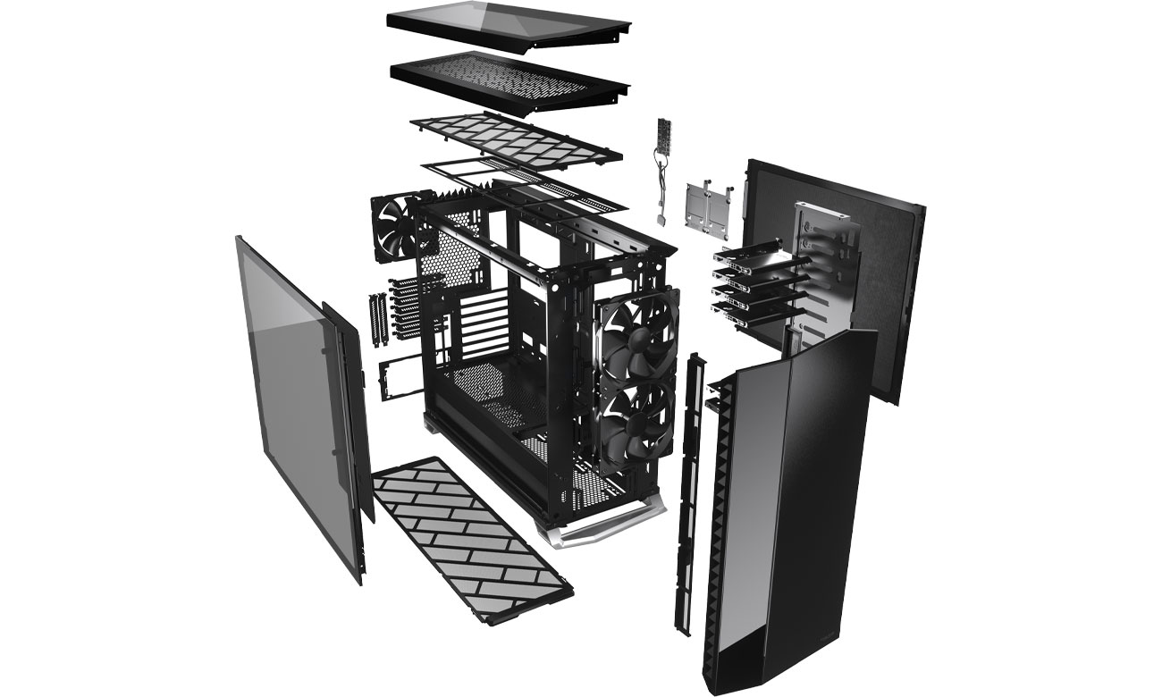 Fractal Design Vector RS Dark Tempered Glass - Chłodzenie