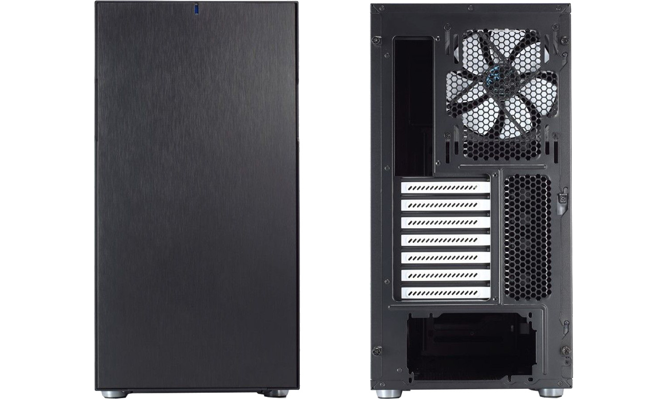 Fractal Design Define R5 Black z oknem widok wnętrza