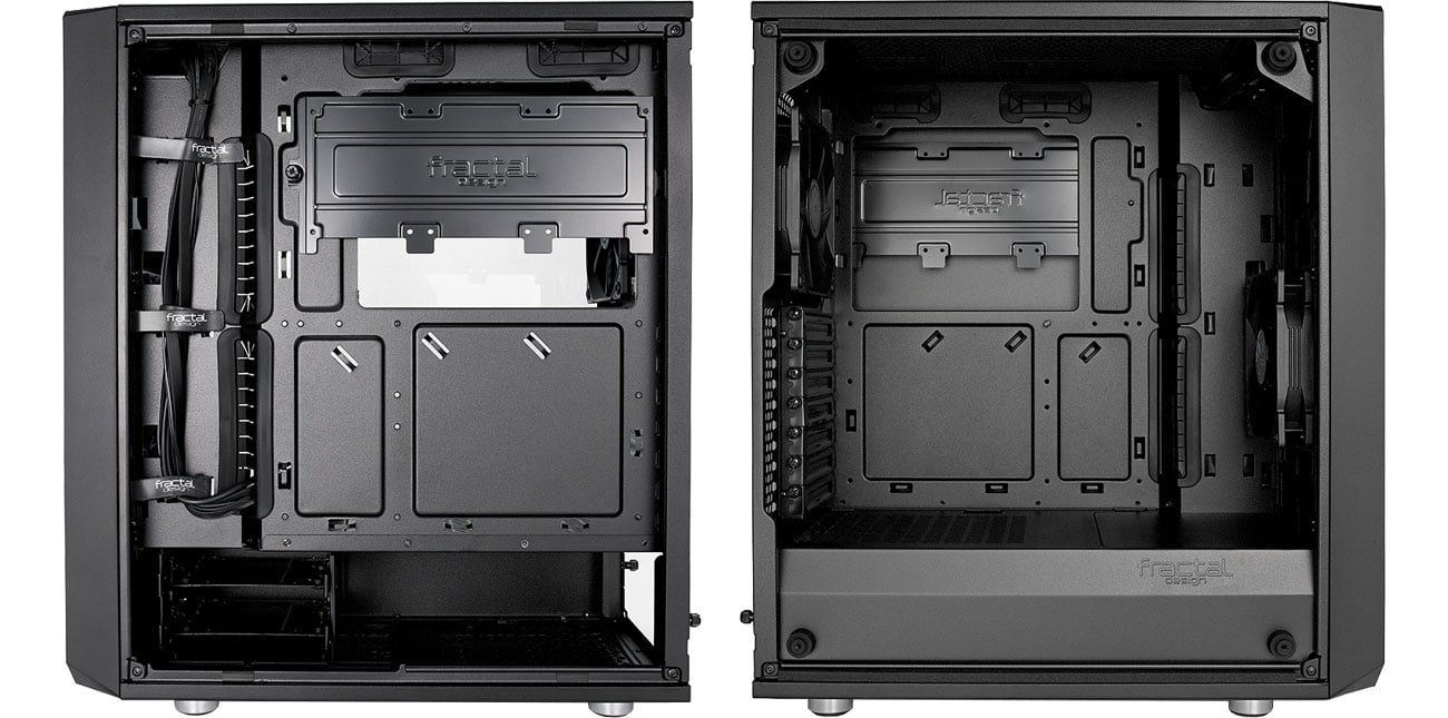 Fractal Design Meshify C Blackout TG Wnętrze