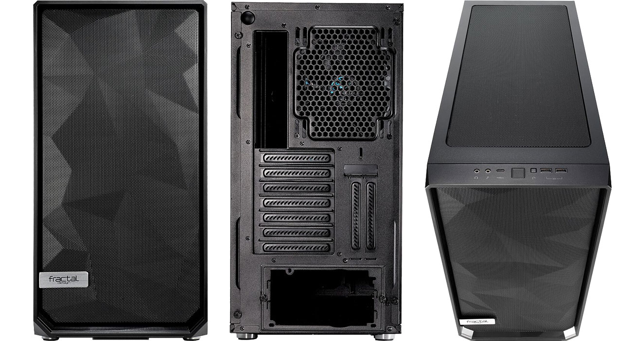 Fractal Design Meshify S2 Black TG Przód, tył, góra