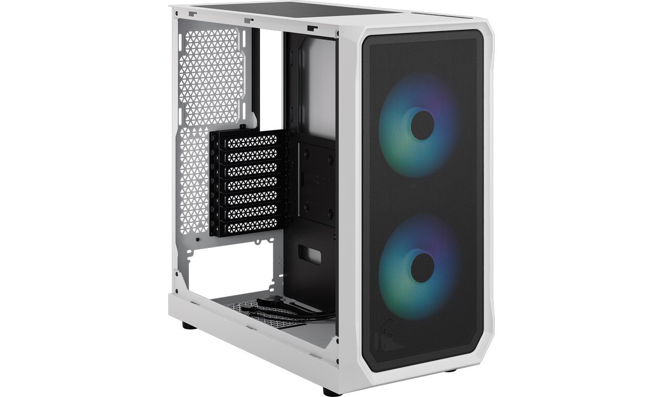 Computergehäuse Fractal Design Focus 2 RGB Weiß TG Klar getönt Lüfter