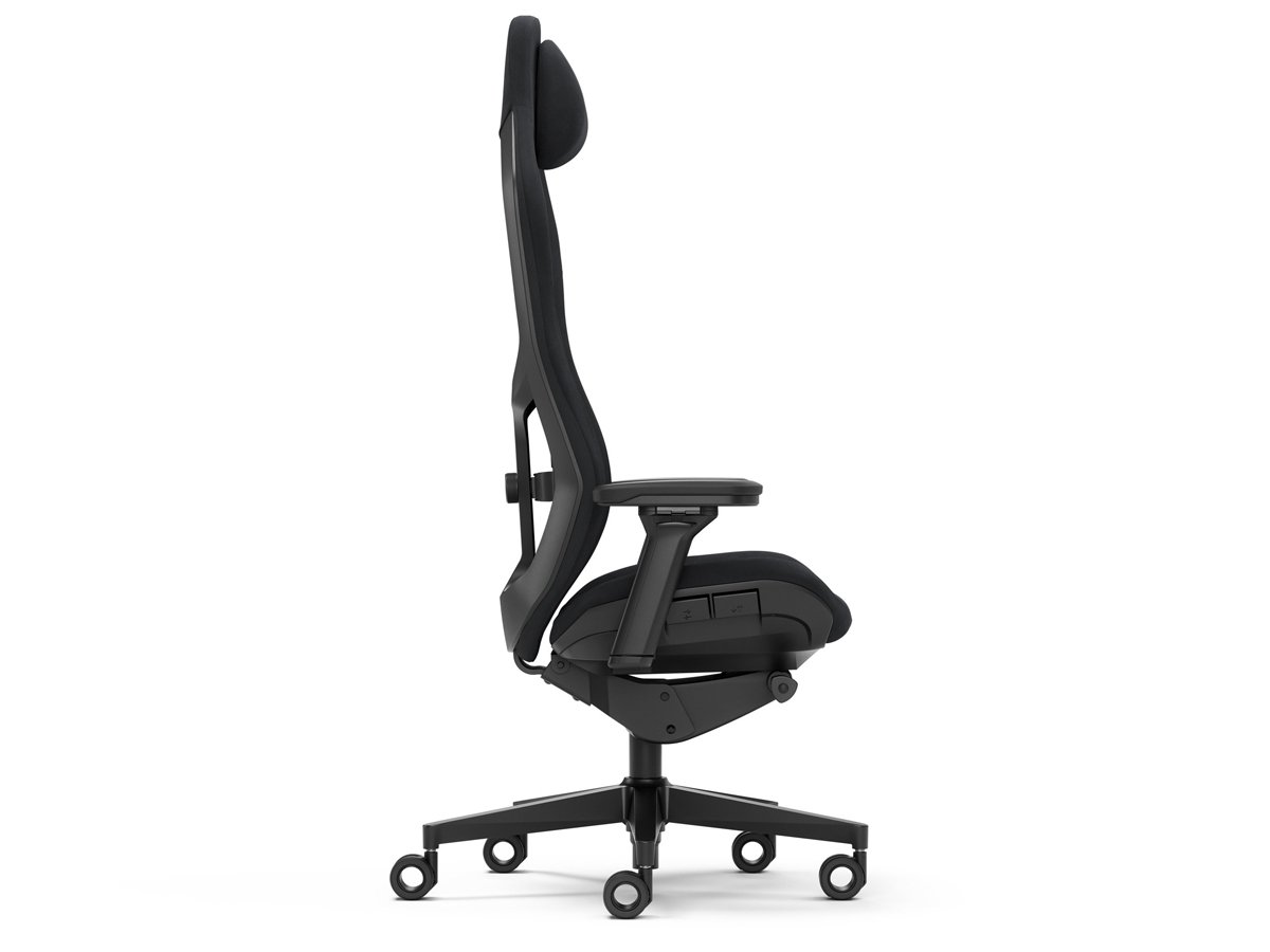 Fotel gamingowy Fractal Design Refine Alcantara Dark - Widok prawego boku