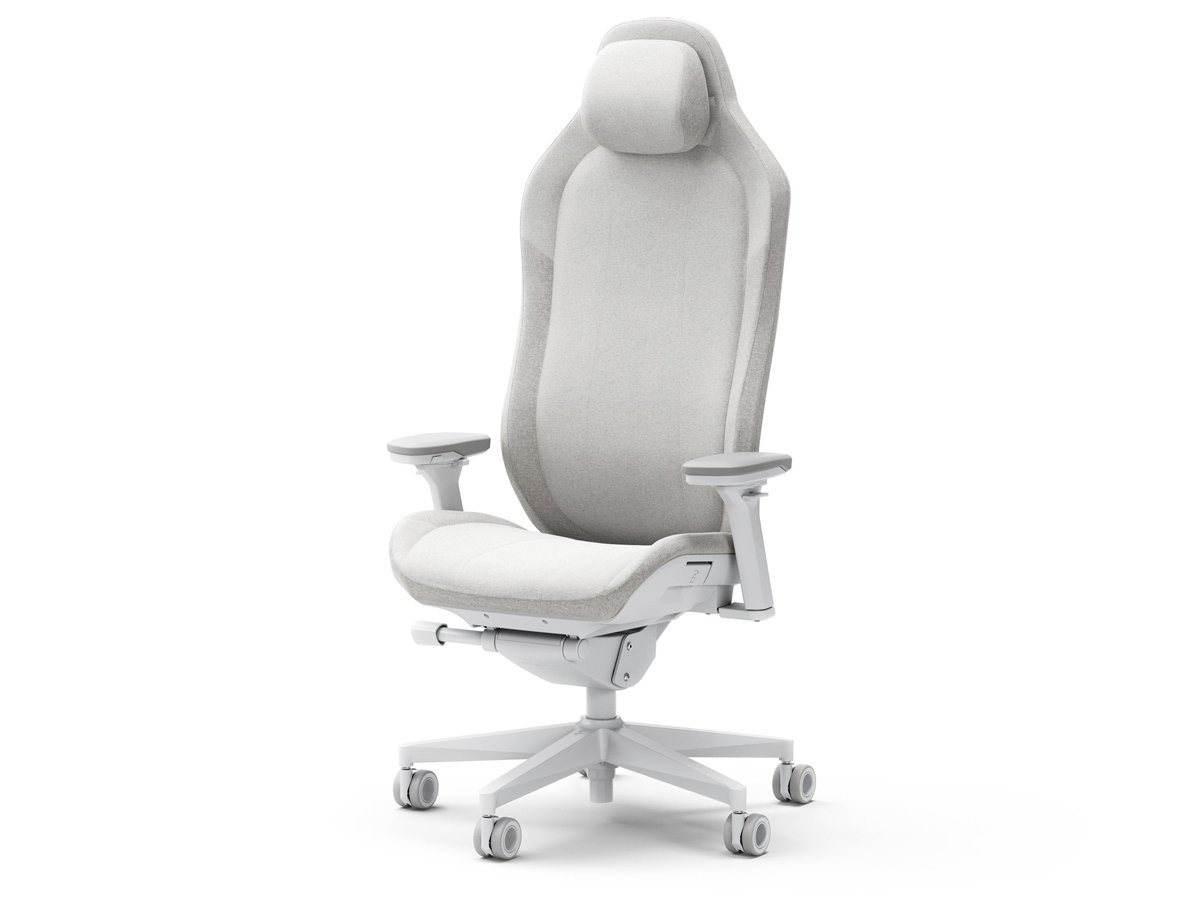 Fotel gamingowy Fractal Design Refine Fabric Light - Widok od przodu pod kątem