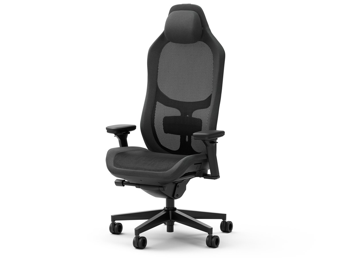 Fotel gamingowy Fractal Design Refine Mesh Dark - Widok od przodu pod kątem