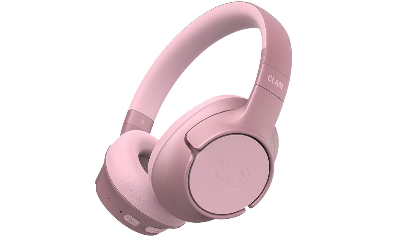 Słuchawki bezprzewodowe Fresh N Rebel Clam Fuse ANC Pastel Pink - Widok od przodu pod kątem