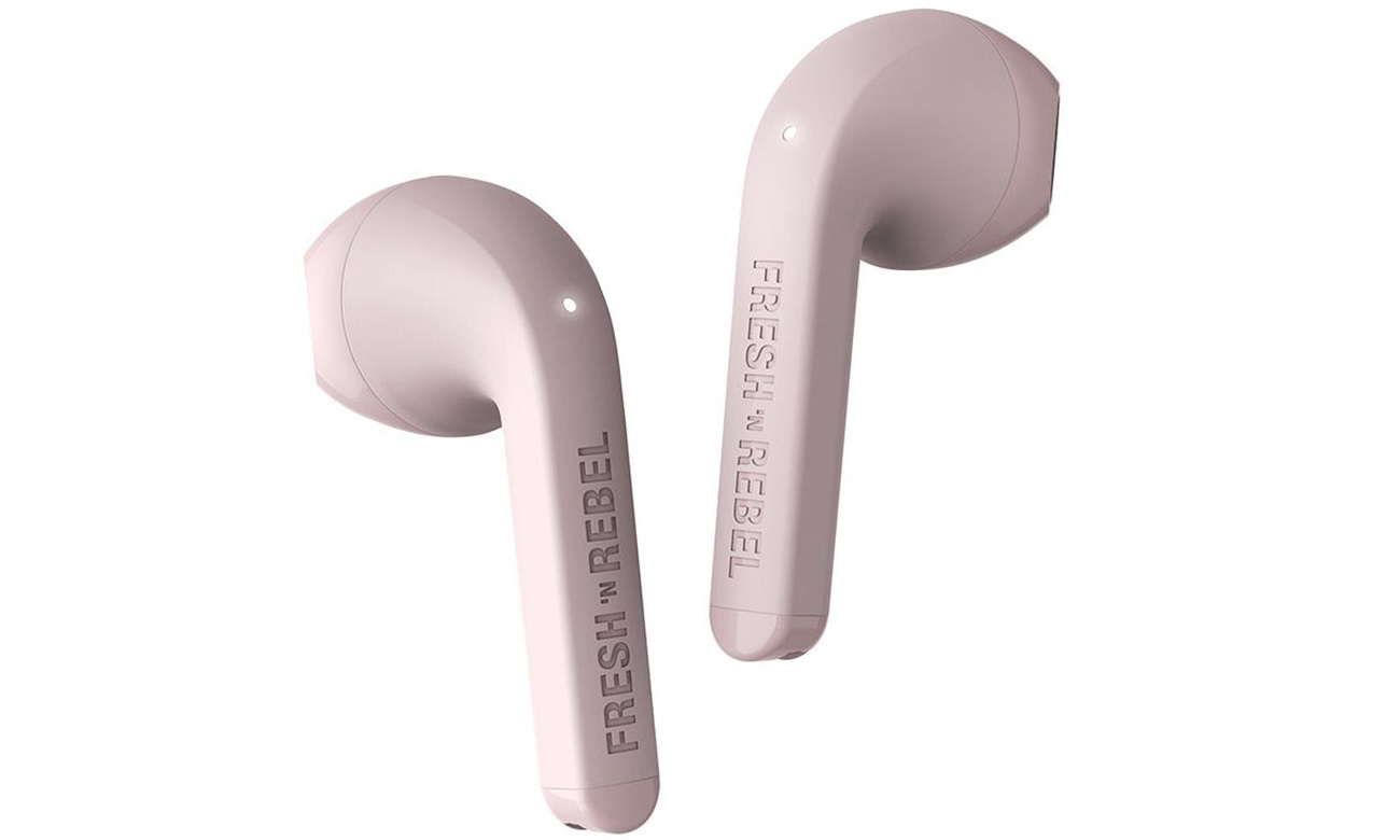 Słuchawki bezprzewodowe Fresh N Rebel Twins Core Smokey Pink - Widok lewej i prawej słuchawki