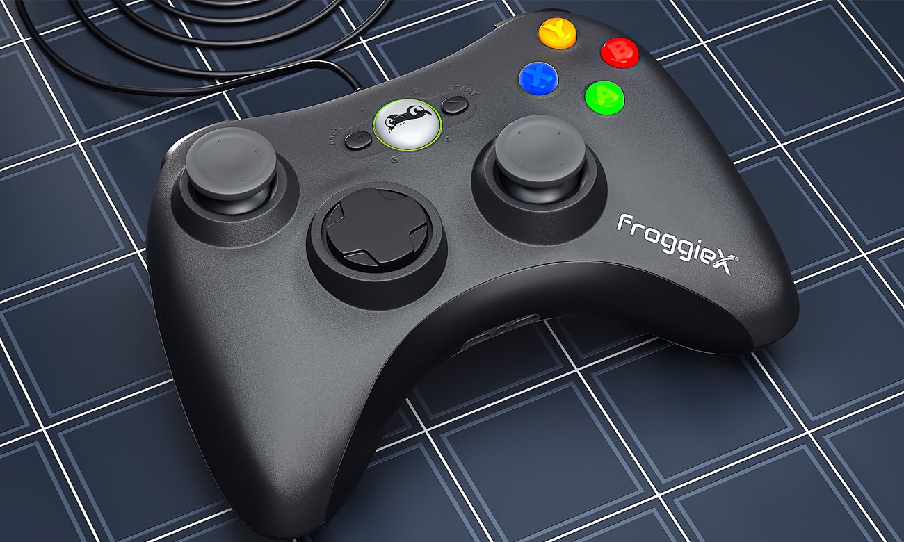 Uniwersalny kontroler FroggieX X-Wired Controller do Xbox 360/PC - Grafika z tłem