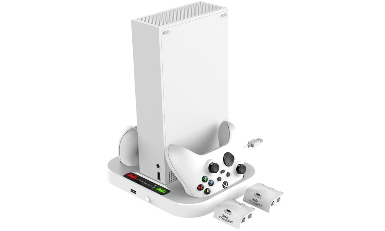 Wielofunkcyjna podstawka FroggieX FX-XSX-C1-W do konsoli Xbox Series S - Zyskaj dłuższą żywotność konsoli