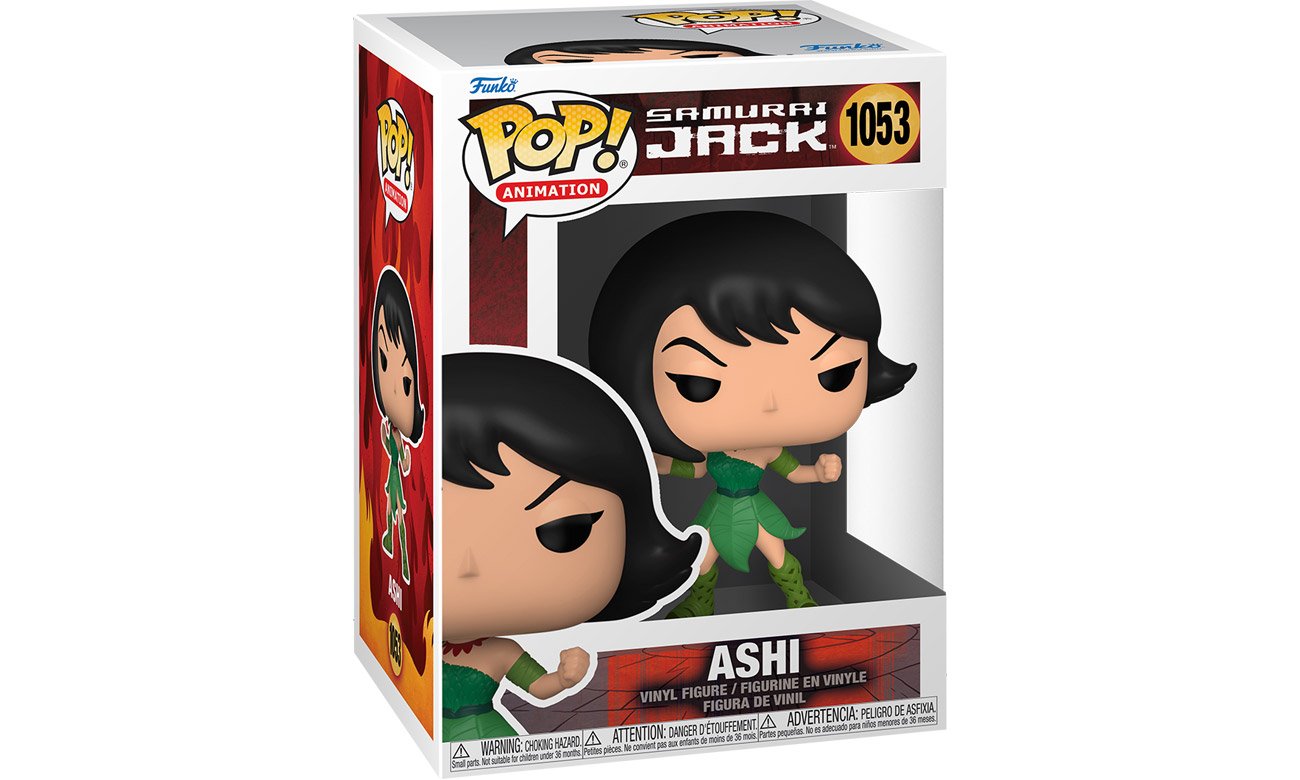 Figurka Funko POP Animation: Samurai Jack - Ashi - Widok od przodu w opakowaniu