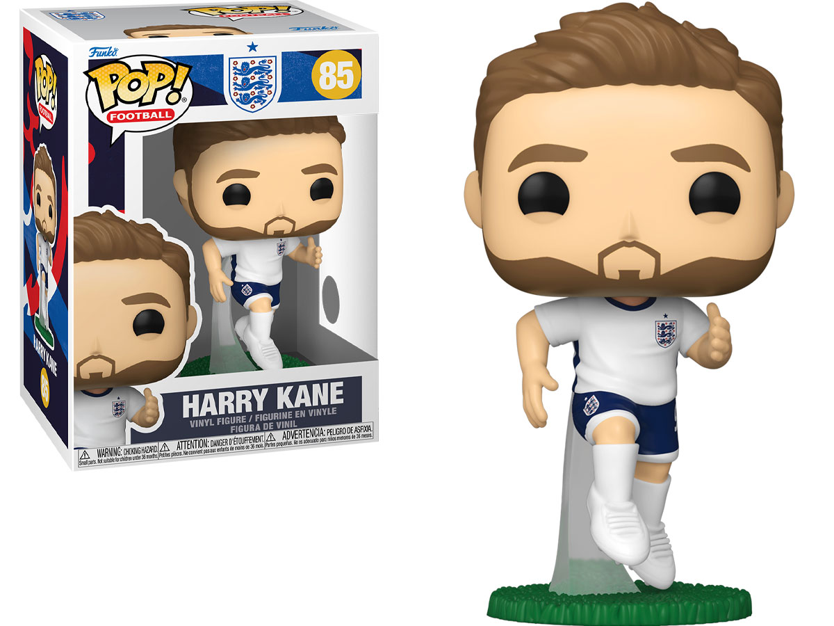 Figurka Funko POP Football: England – Harry Kane - Widok od przodu wraz z opakowaniem