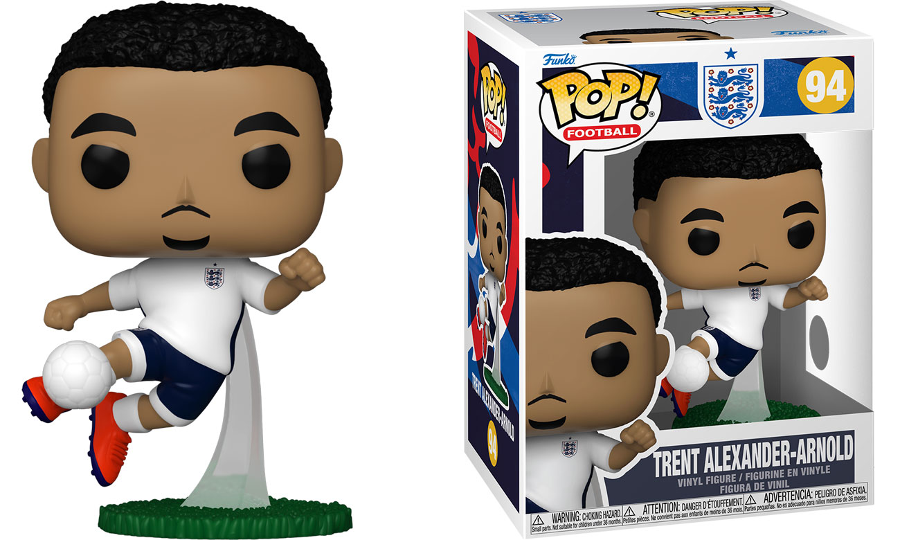 Figurka Funko POP Football: England – Trent Alexander Arnold - Widok od przodu wraz z opakowaniem