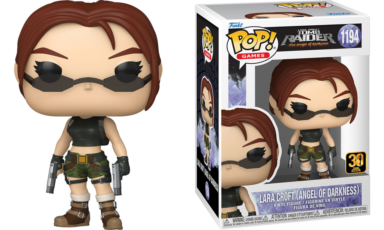 Funko POP Games: Tomb Raider – Lara Croft (Angel of Darkness) - Widok od przodu wraz z opakowaniem