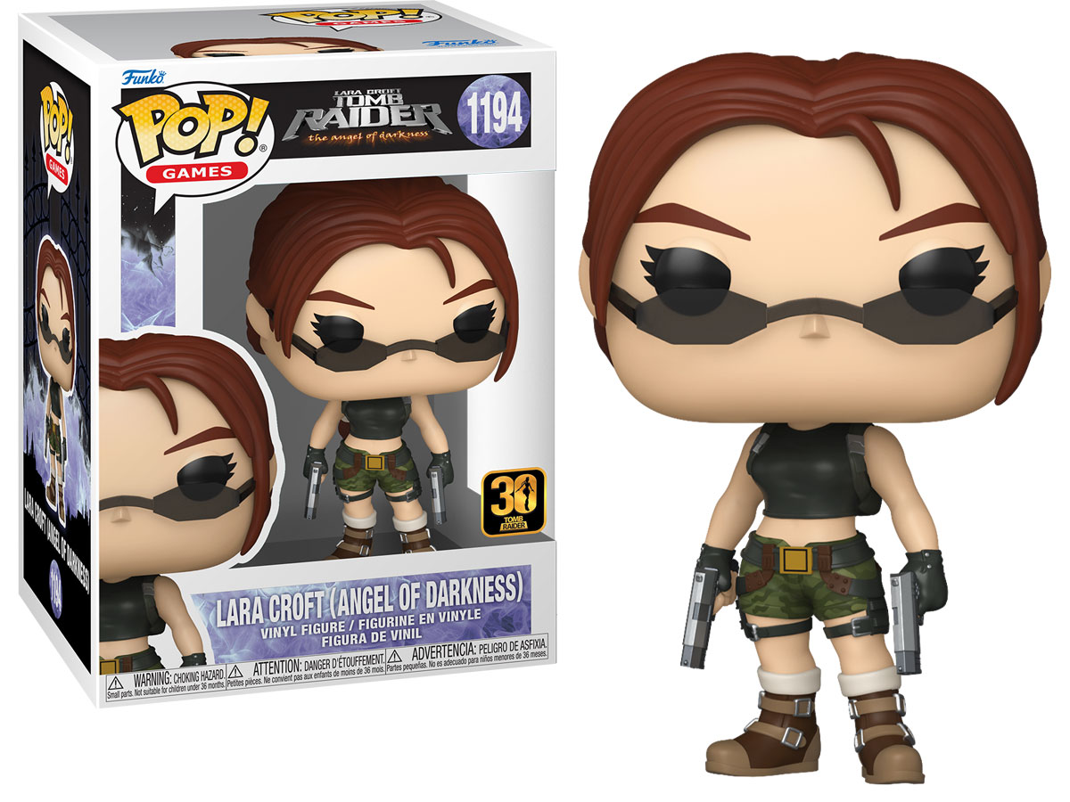 Funko POP Games: Tomb Raider – Lara Croft (Angel of Darkness) - Widok od przodu wraz z opakowaniem