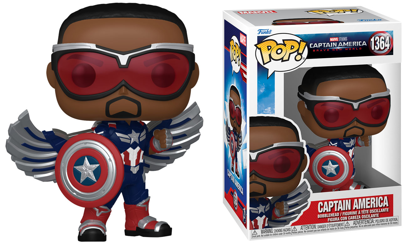 Figurka Funko POP Marvel: Captain America Brave New World – Captain America - Grafika z opakowaniem