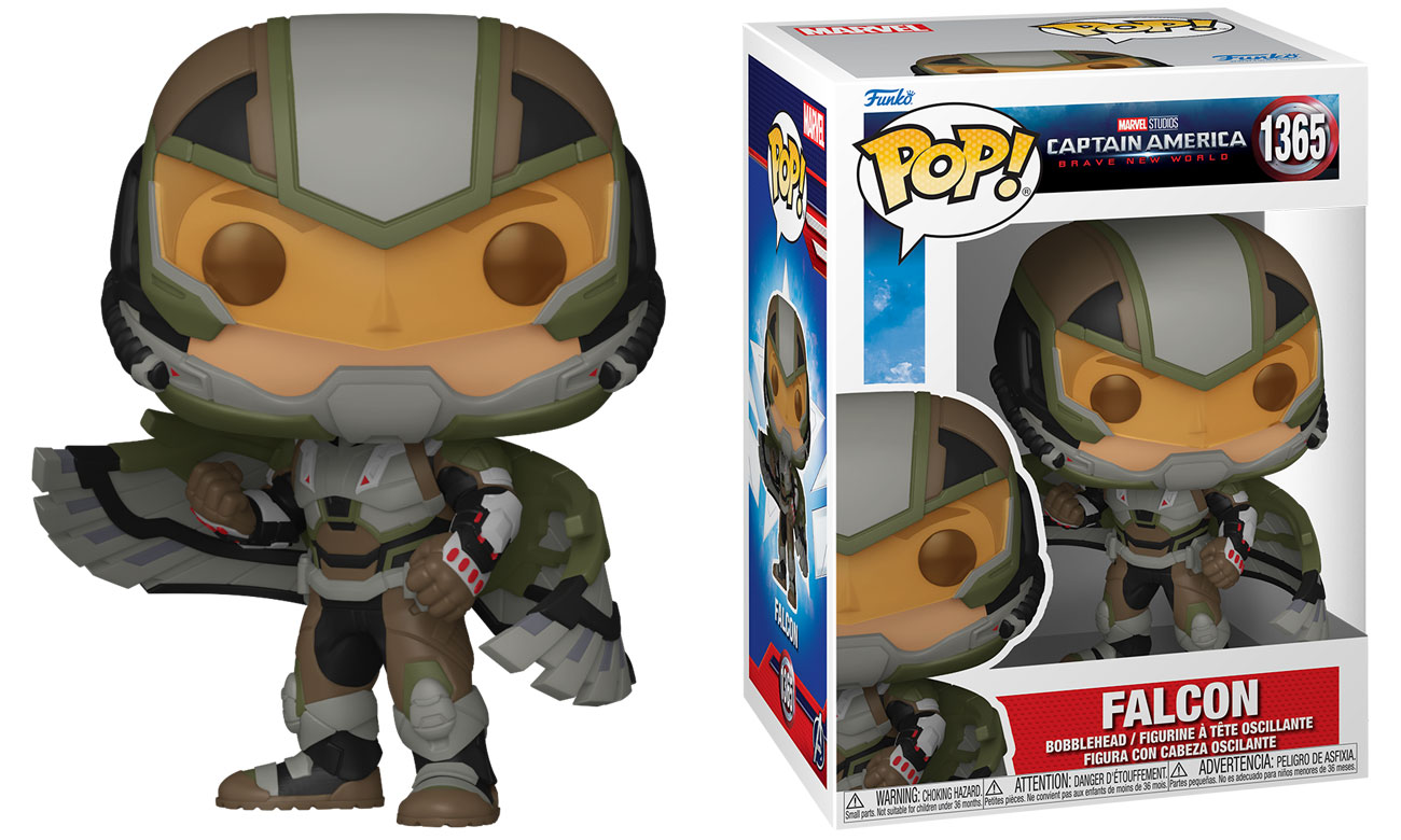 Figurka Funko POP Marvel: Captain America Brave New World – Falcon - Grafika z opakowaniem